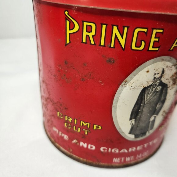 Vintage Prince Albert Tobacco Tin Can 14 Oz Red With Lid - Picture 3 of 6